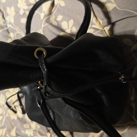 Kate Spade Westburry Bess Black Pebbled Leather Shoulder Drawstring Bag - Picture 5 of 6